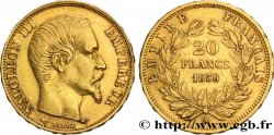 20 francs or Napoléon III, tête nue 1858 Paris F.531/13