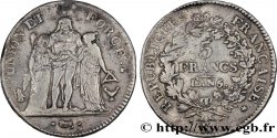 5 francs Union et Force, Union serré, avec glands intérieurs et gland extérieur 1797 Bordeaux F.288/20