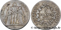 5 francs Union et Force, Union serré, avec glands intérieurs et gland extérieur 1798 Perpignan F.288/81