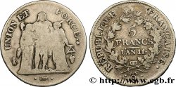 5 francs Union et Force, Union serré, seulement glands intérieurs 1803 Perpignan F.288/198