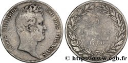 5 francs type Tiolier sans le I, tranche en creux 1830 Lyon F.313/3