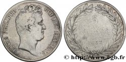 5 francs type Tiolier avec le I, tranche en creux 1831 Strasbourg F.315/16