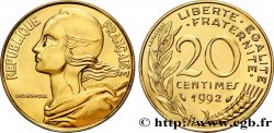 20 centimes Marianne, BU (Brillant Universel), frappe médaille 1992 Pessac F.156/34