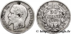50 centimes Napoléon III, tête nue 1862 Paris F.187/16