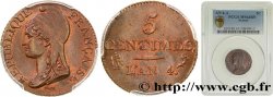 5 centimes Dupré, petit module 1796 Paris F.113/1