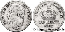 50 centimes Napoléon III, tête laurée 1865 Paris F.188/6