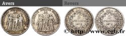 Lot de deux pièces de 5 francs Hercule : 1873 1875 - Paris F.334/9