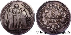 5 francs Union et Force, Union serré, seulement gland extérieur 1798 Bordeaux F.294/16