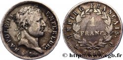 1 franc Napoléon Ier tête laurée, Empire français 1810 Perpignan F.205/24