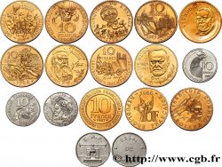 Lot de 15 pièces de 10 francs commémoratives et d’un essai de frappe - - F.366/2