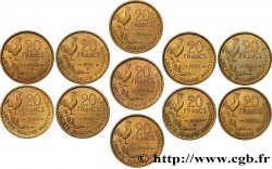 Série quasi complète de 20 francs G. Guiraud -  F.402/- TTB/TTB+