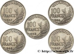 Lot de 5 pièces de 100 francs Cochet -  F.450/-