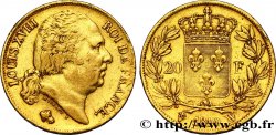 20 francs or Louis XVIII, tête nue 1819 Lille F.519/18
