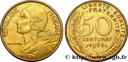 50 centimes Marianne, col à 4 plis 1962 Paris F.197/3