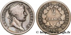 2 francs Napoléon Ier tête laurée, République française 1807 Paris F.254/2