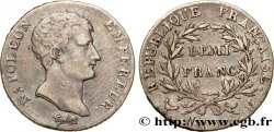 Demi-franc Napoléon Empereur, Calendrier révolutionnaire 1804 Bordeaux F.174/6