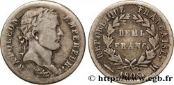 Demi-franc Napoléon Ier tête laurée, République française, buste fin 1808 Bordeaux F.177/9