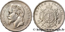 5 francs Napoléon III, tête laurée 1867 Strasbourg F.331/11
