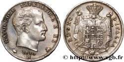 1 lira Napoléon Empereur et Roi d’Italie, étoiles en creux sur la tranche 1810 Milan M.255 