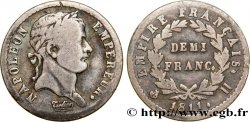 Demi-franc Napoléon Ier tête laurée, Empire français 1811 La Rochelle F.178/25