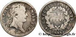 Demi-franc Napoléon Ier tête laurée, Empire français 1811 Bayonne F.178/28