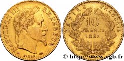 10 francs or Napoléon III, tête laurée, type définitif à grand 10 1867 Strasbourg F.507A/16