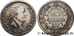 Demi-franc Napoléon Ier tête laurée, Empire français 1812 Lille F.178/48