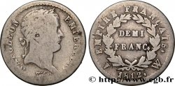 Demi-franc Napoléon Ier tête laurée, Empire français 1812 Lille F.178/48