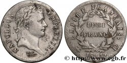 Demi-franc Napoléon Ier tête laurée, Empire français 1813 Lyon F.178/52