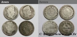 Lot de quatre pièces de 1/2 franc Louis-Philippe n.d. n.l. F.182/-