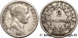 2 francs Napoléon Ier tête laurée, Empire français 1810 Rouen F.255/11