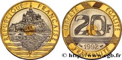 20 francs Mont Saint-Michel, BU (Brillant Universel), frappe médaille 1992 Pessac F.403/6