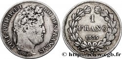 1 franc Louis-Philippe, couronne de chêne 1835 Paris F.210/40 TB20