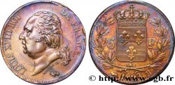 5 francs Louis XVIII, tête nue 1823 Rouen F.309/77
