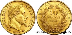 10 francs or Napoléon III, tête laurée 1867 Strasbourg F.507A/16