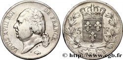 5 francs Louis XVIII, tête nue 1817 Rouen F.309/15