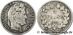 1 franc Louis-Philippe, couronne de chêne 1839 Strasbourg F.210/69