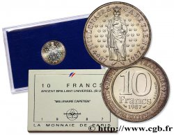 Brillant Universel argent 10 francs Millénaire Capétien 1987 Paris F5.1301 4