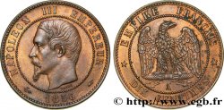 Dix centimes Napoléon III, tête nue 1856 Paris F.133/34