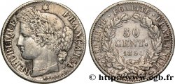 50 centimes Cérès, IIe République 1850 Strasbourg F.184/3 VF25