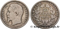50 centimes Napoléon III, tête nue 1856 Paris F.187/5 VF25