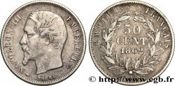 50 centimes Napoléon III, tête nue 1862 Paris F.187/16