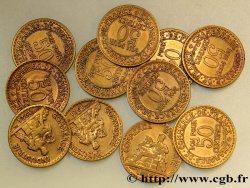 Lot de 11 pièces de 50 centimes Chambres de Commerce - - F.191/-