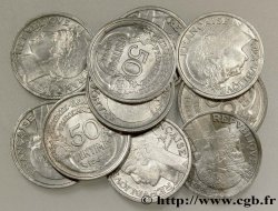 Lot de 10 pièces de 50 centimes Morlon en aluminium - - F.193/-