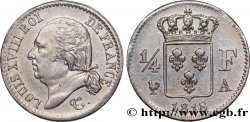 1/4 franc Louis XVIII 1818 Paris F.163/12