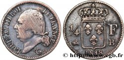1/4 franc Louis XVIII 1818 Rouen F.163/13