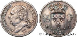 1/4 franc Louis XVIII 1821 Paris F.163/20