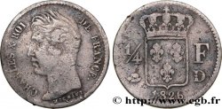 1/4 franc Charles X 1826 Lyon F.164/4