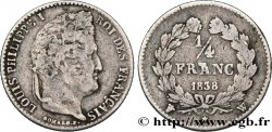 1/4 franc Louis-Philippe 1838 Lille F.166/73