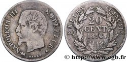 20 centimes Napoléon III, tête nue 1856 Lyon F.148/6
